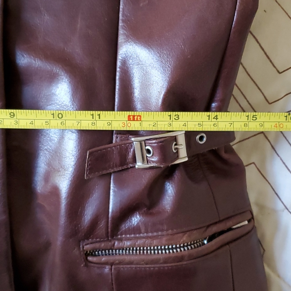 RUDSAK Brown Leather Jacket – Snap Button – Made in Canada - Picture 13 of 15